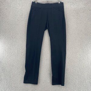 Chicos Pants Womens 000 US 0R Black Travelers Crepe Pull On Stretch Knit Pockets